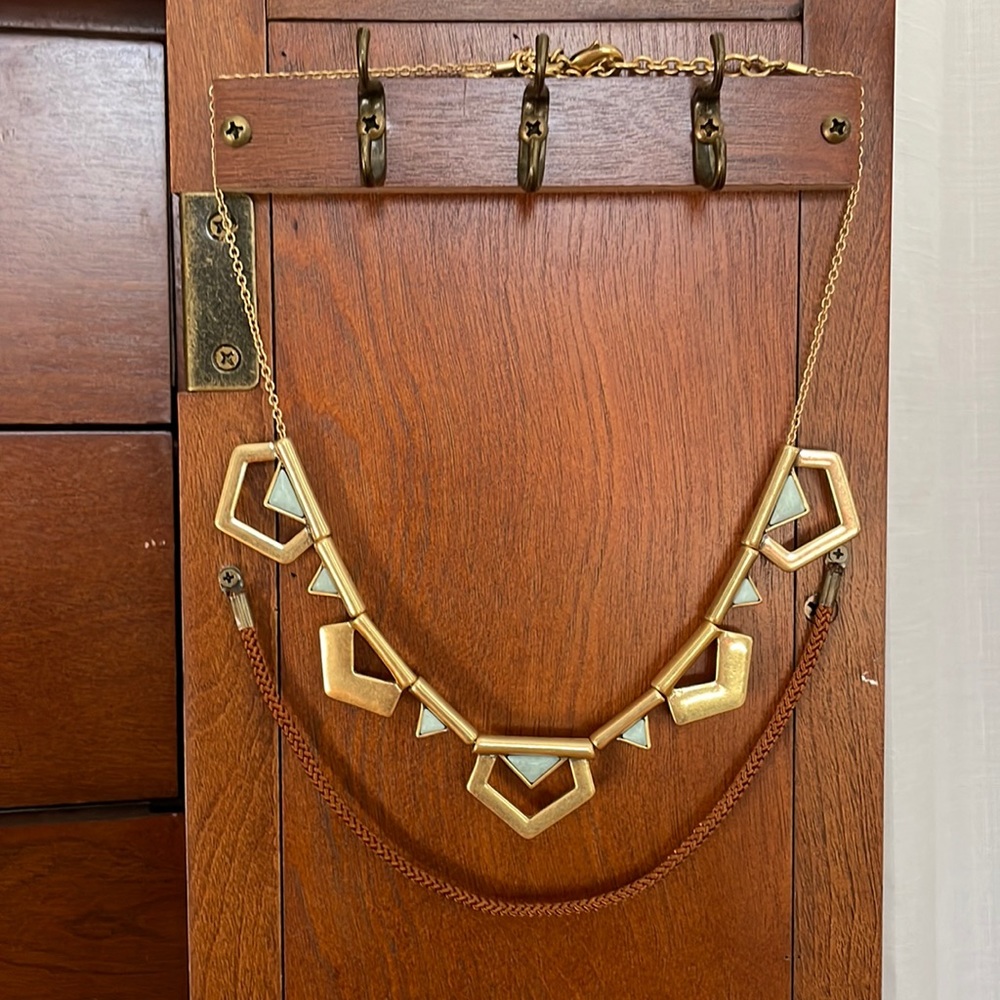 Gold and Teal Necklace